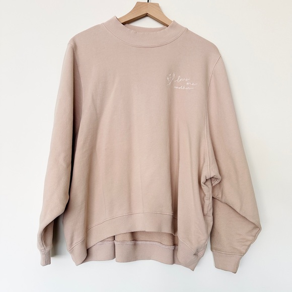 Kristin Made Love One Another Oversized Boyfriend Mock Neck Sweater Pullover - Picture 4 of 7